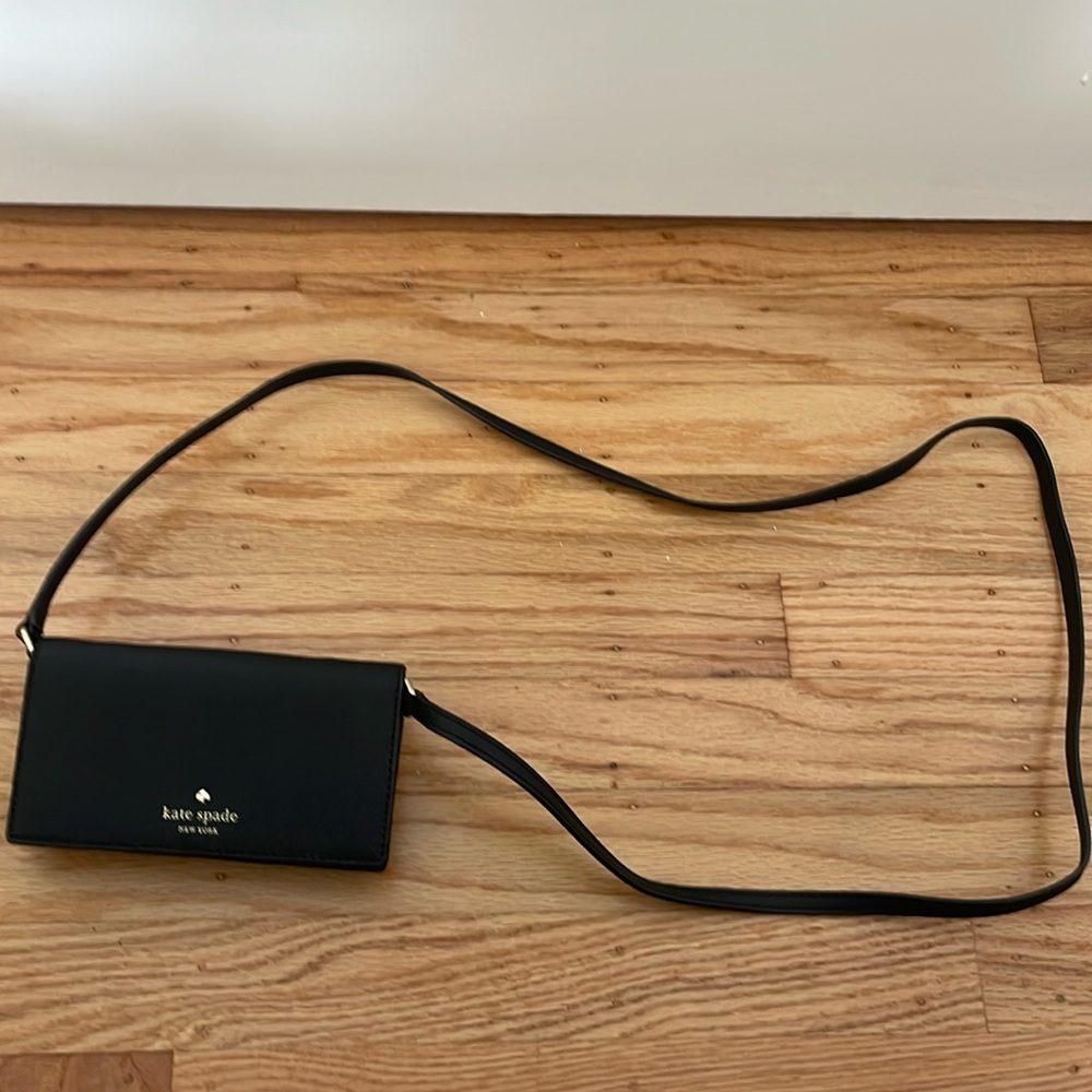 Kate Spade Black Saffiano Wallet Crossbody